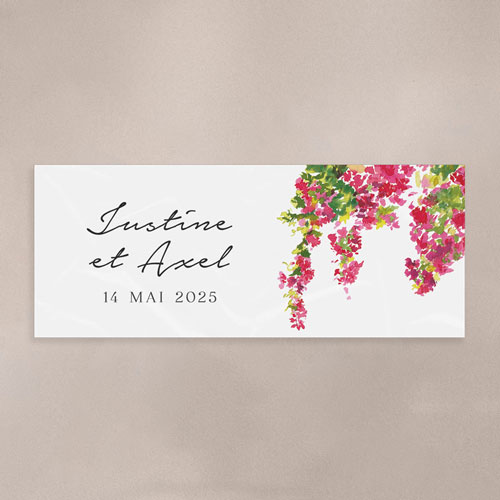 Sticker Mini Pot de mariage Fushia à personnaliser