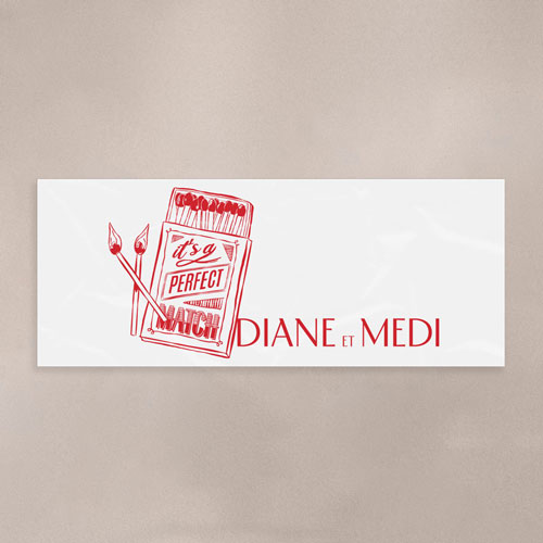 Sticker Mini Pot de mariage Le Match à personnaliser