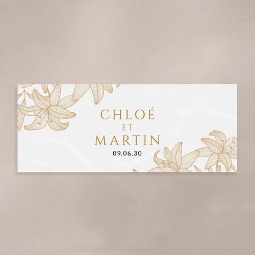 Sticker Mini Pot de mariage Lys à personnaliser