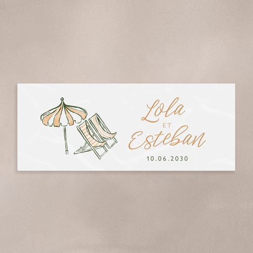 Sticker Mini Pot de mariage Transat à personnaliser