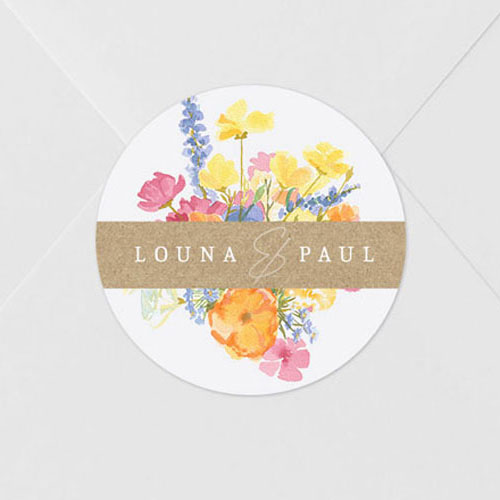 Sticker de mariage Corolle à personnaliser