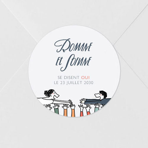 Sticker de mariage Crowd Surfin à personnaliser