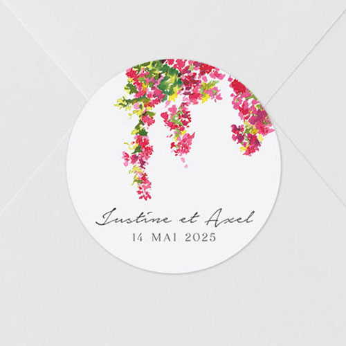 Sticker de mariage Fushia à personnaliser