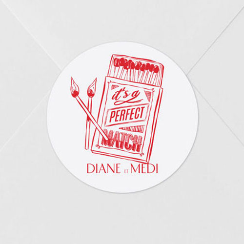 Sticker de mariage Le Match à personnaliser