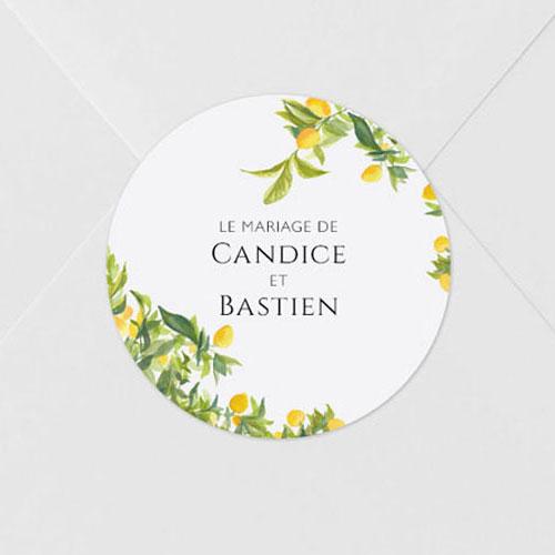 Sticker de mariage Limonier à personnaliser