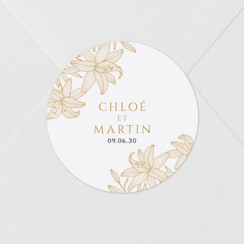 Sticker de mariage Lys à personnaliser