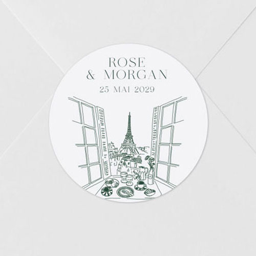Sticker de mariage Paris à personnaliser