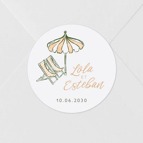 Sticker de mariage Transat à personnaliser