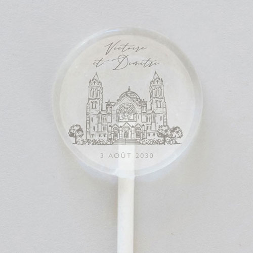 Sucette de mariage Basilia à personnaliser