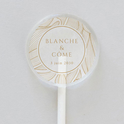 Sucette de mariage Chantilly à personnaliser