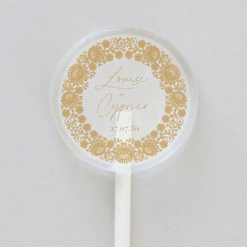 Sucette de mariage Clovelly à personnaliser