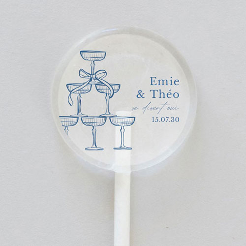 Sucette de mariage Cristel à personnaliser