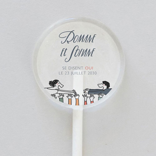 Sucette de mariage Crowd Surfin à personnaliser