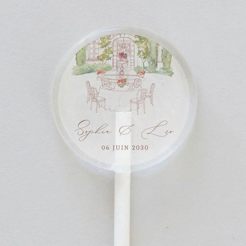 Sucette de mariage La Bâtisse à personnaliser