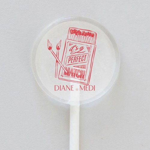 Sucette de mariage Le Match à personnaliser