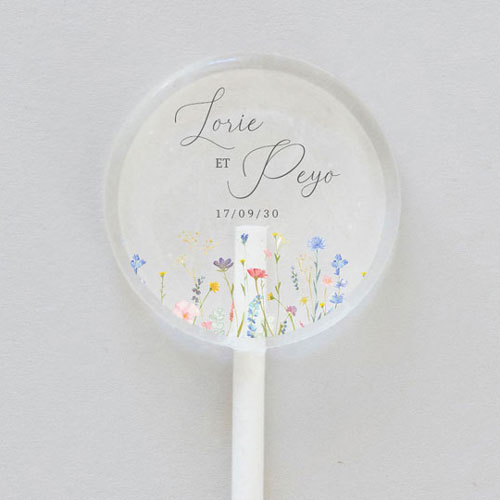 Sucette de mariage Lisière à personnaliser
