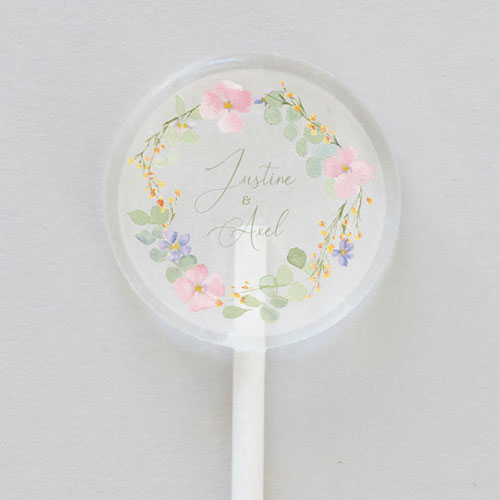Sucette de mariage Rosée à personnaliser