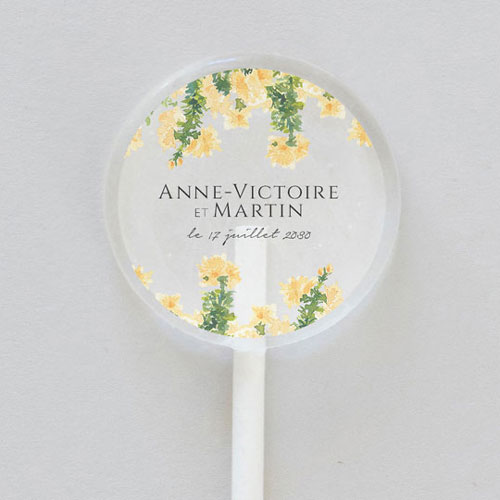 Sucette de mariage Solstice à personnaliser