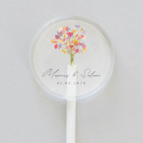 Sucette de mariage Vibrance à personnaliser