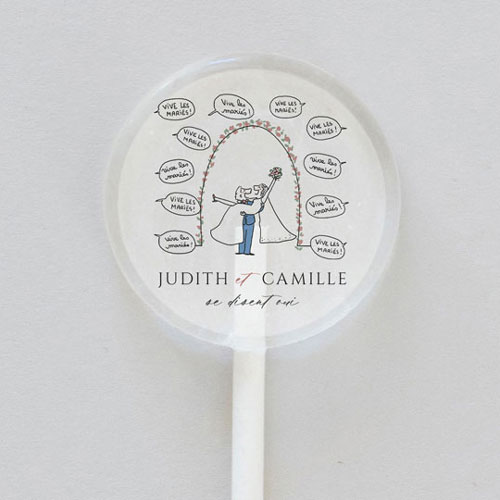 Sucette de mariage Vive les Mariés à personnaliser