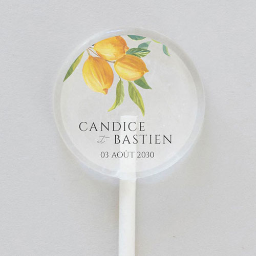 Sucette de mariage Zest à personnaliser
