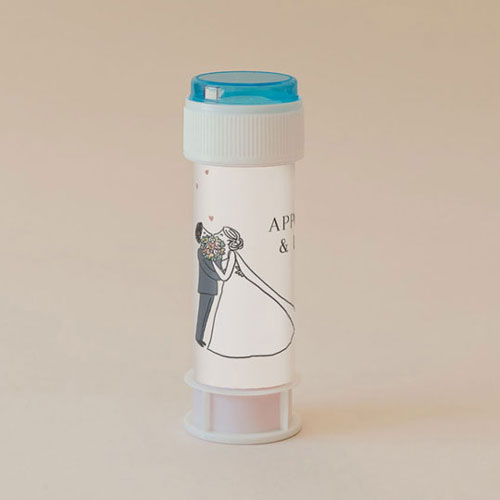 Tube à bulle de mariage Bouquet de bisous à personnaliser