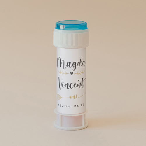 Tube à bulle de mariage Flèche One à personnaliser