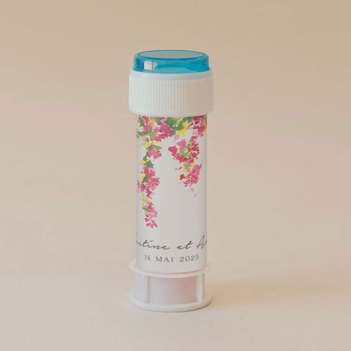 Tube à bulle de mariage Fushia à personnaliser