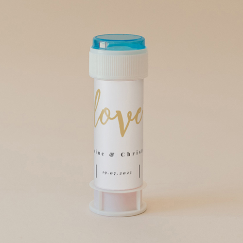 Tube à bulle de mariage Love one à personnaliser