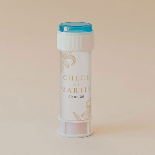 Tube à bulle de mariage Lys à personnaliser