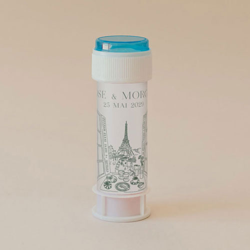 Tube à bulle de mariage Paris à personnaliser