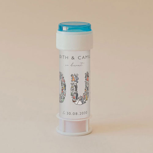 Tube à bulle de mariage Un grand Oui à personnaliser