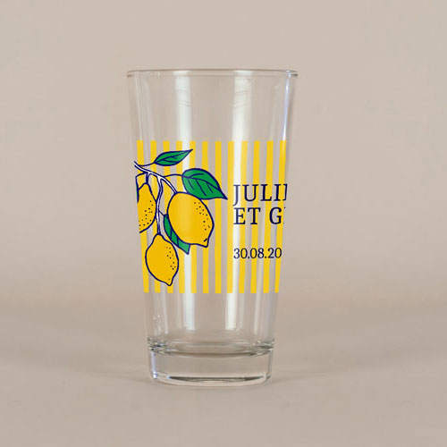 Verre à bière de mariage Acidulé à personnaliser