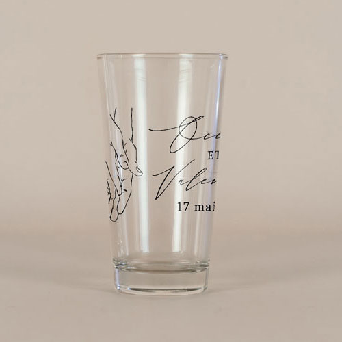 Verre à bière de mariage Alliance à personnaliser