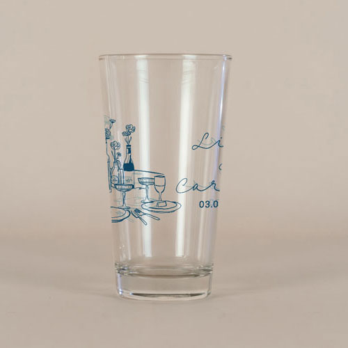 Verre à bière de mariage Constance à personnaliser