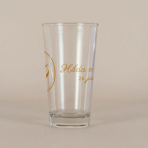 Verre à bière de mariage Ivyrose à personnaliser