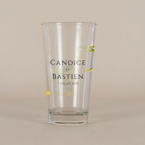 Verre à bière de mariage Limonier à personnaliser