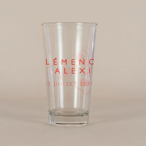 Verre à bière de mariage Margherita à personnaliser