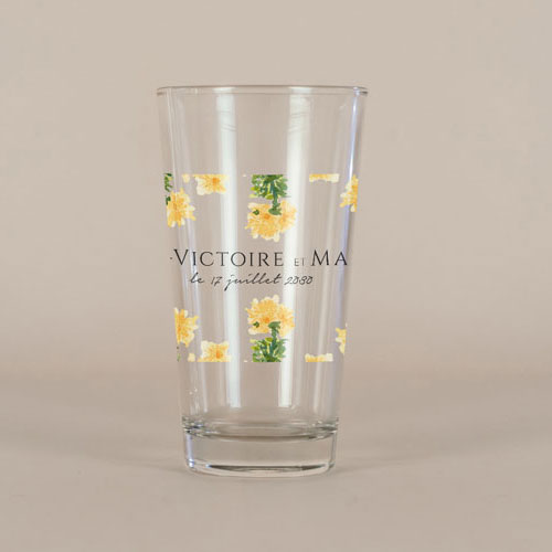 Verre à bière de mariage Solstice à personnaliser