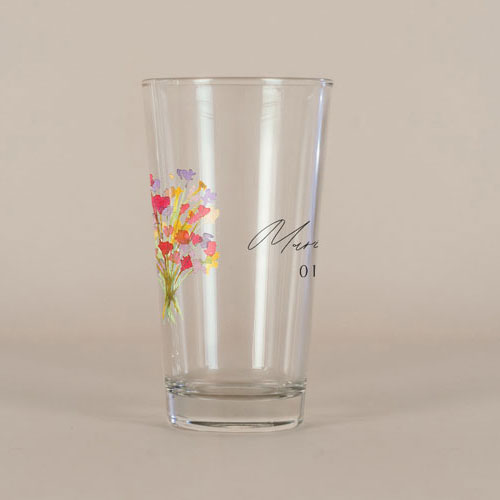 Verre à bière de mariage Vibrance à personnaliser