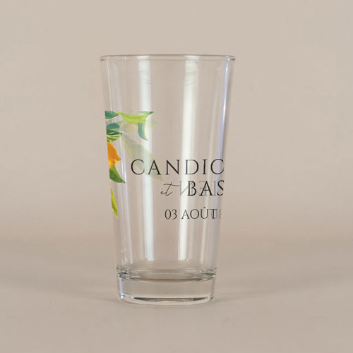 Verre à bière de mariage Zest à personnaliser