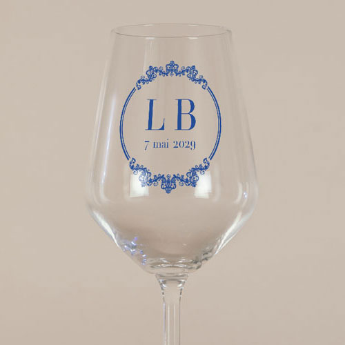 Verre à vin de mariage Armand à personnaliser