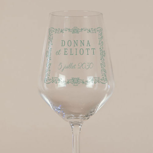 Verre à vin de mariage Leonor à personnaliser