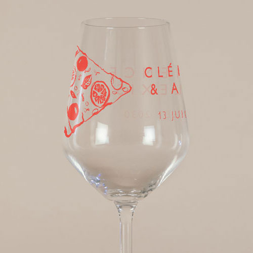 Verre à vin de mariage Margherita à personnaliser