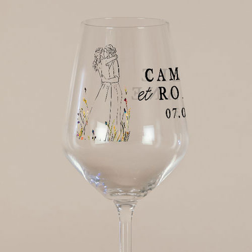 Verre à vin de mariage Ôde Femmes à personnaliser