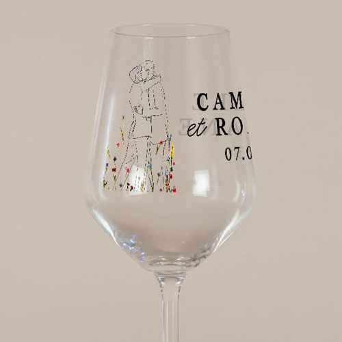 Verre à vin de mariage Ôde Hommes à personnaliser