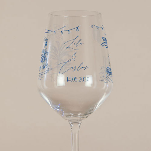 Verre à vin de mariage Solenza à personnaliser