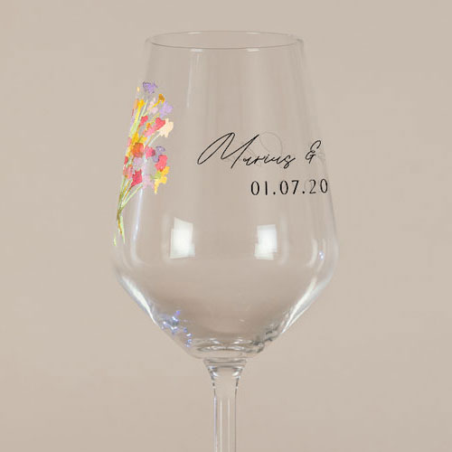 Verre à vin de mariage Vibrance à personnaliser