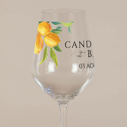 Verre à vin de mariage Zest à personnaliser