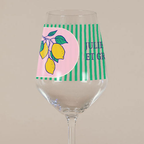 Verre à vin de mariage Zestine à personnaliser